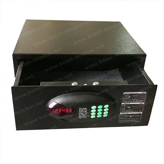 Hotel drawer safe with digital motorized lock