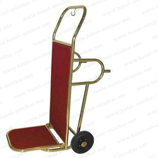 Hotel Luggage Trolley Brass Folding